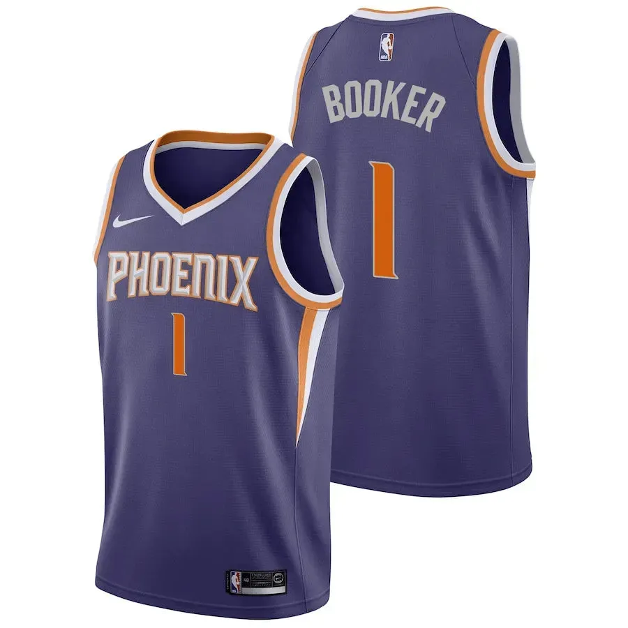 Regata NBA Phoenix Suns Nike Icon Edition Jersey 2021 Devin Booker 1 football fan face paint soccer match tickets