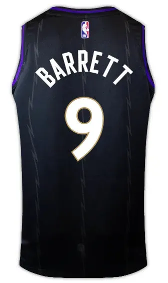 Regata NBA Toronto Raptors City Edition Swingman Jersey 24/25 Barret 9 Preta soccer fan cushions