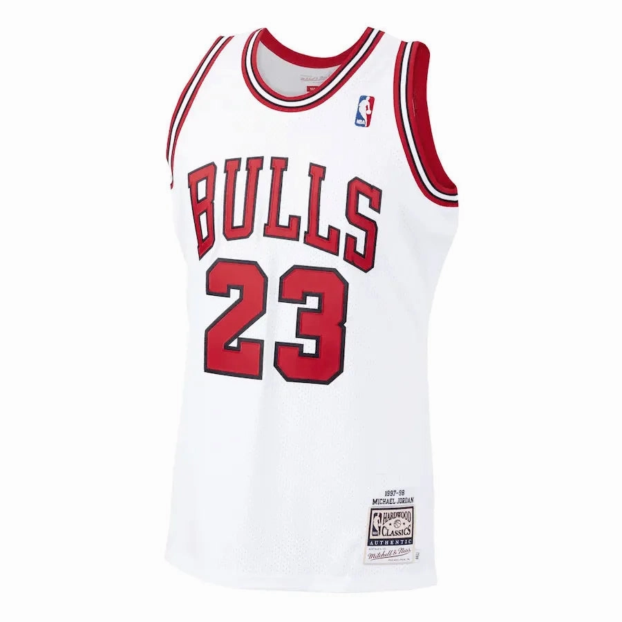 Regata NBA Chicago Bulls Retr 1997/98 Hardwood Classics Michael Jordan 23 Branca premier league towels