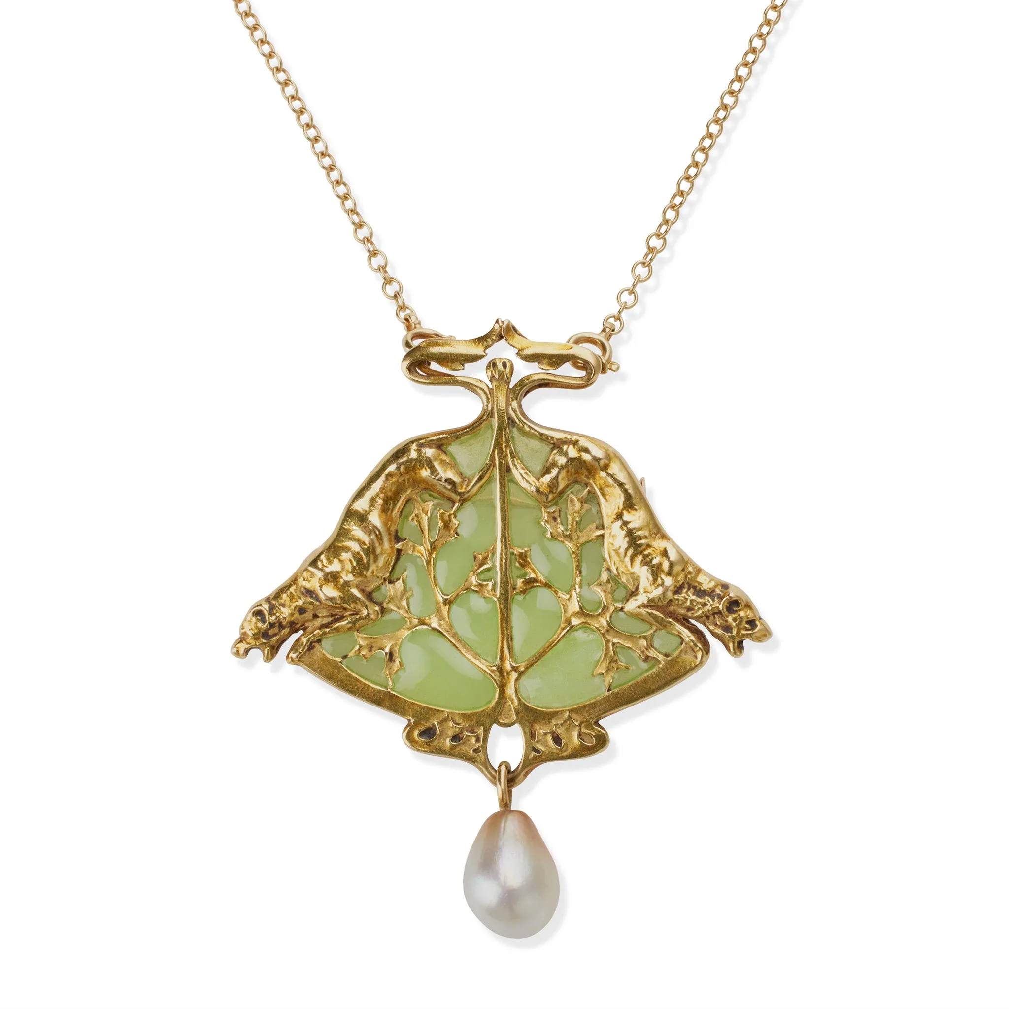 Ren Lalique "Breton Lion" Pendant Brooch