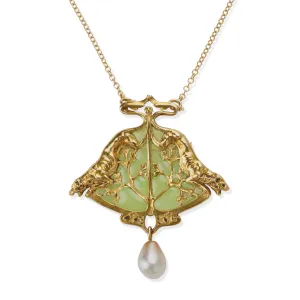 Ren Lalique "Breton Lion" Pendant Brooch