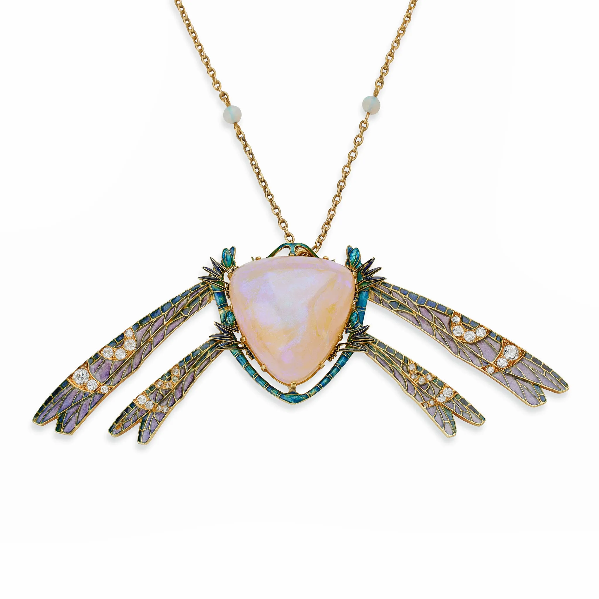 Ren Lalique "Damselflies" Pendant