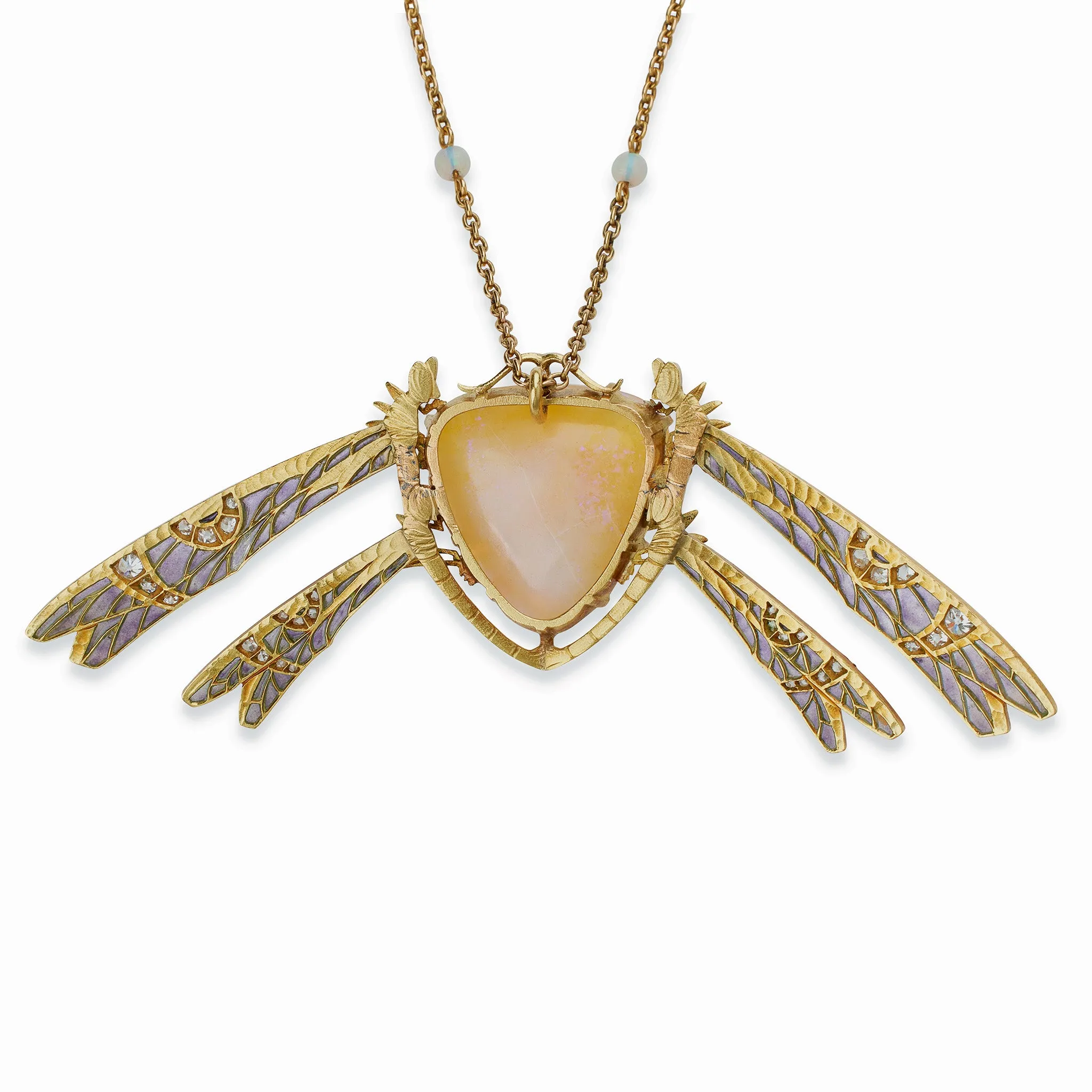 Ren Lalique "Damselflies" Pendant