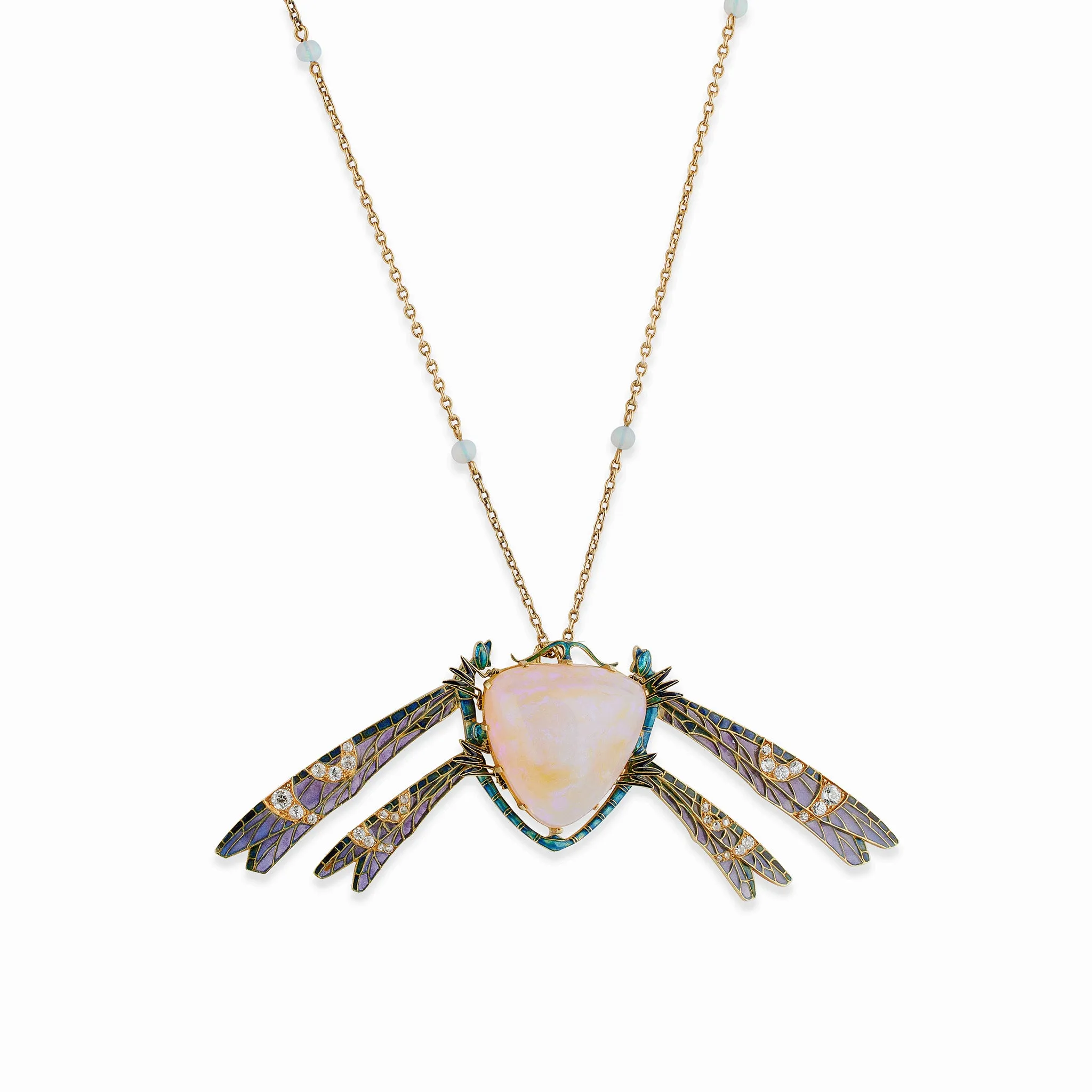 Ren Lalique "Damselflies" Pendant