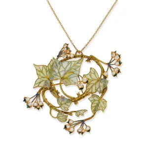 Ren Lalique "Ivy" Pendant Brooch/Necklace