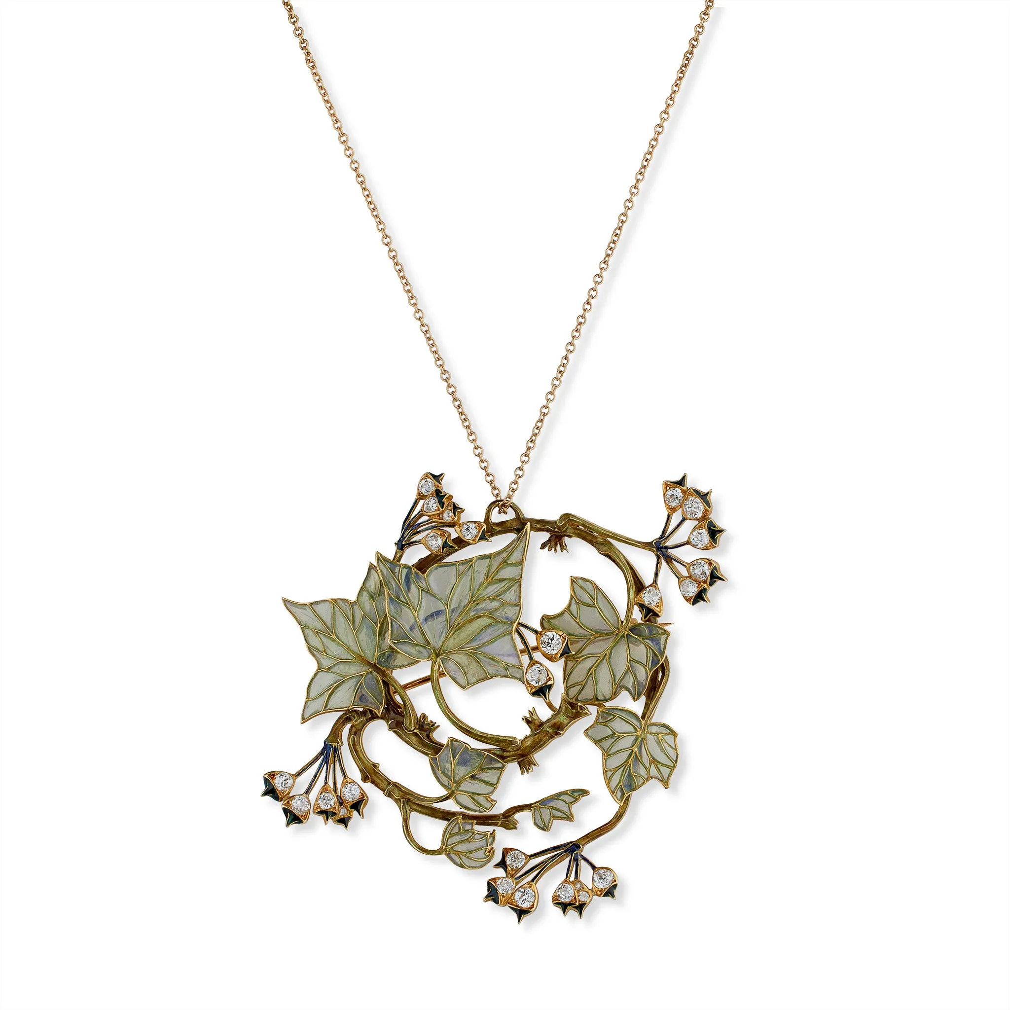 Ren Lalique "Ivy" Pendant Brooch/Necklace