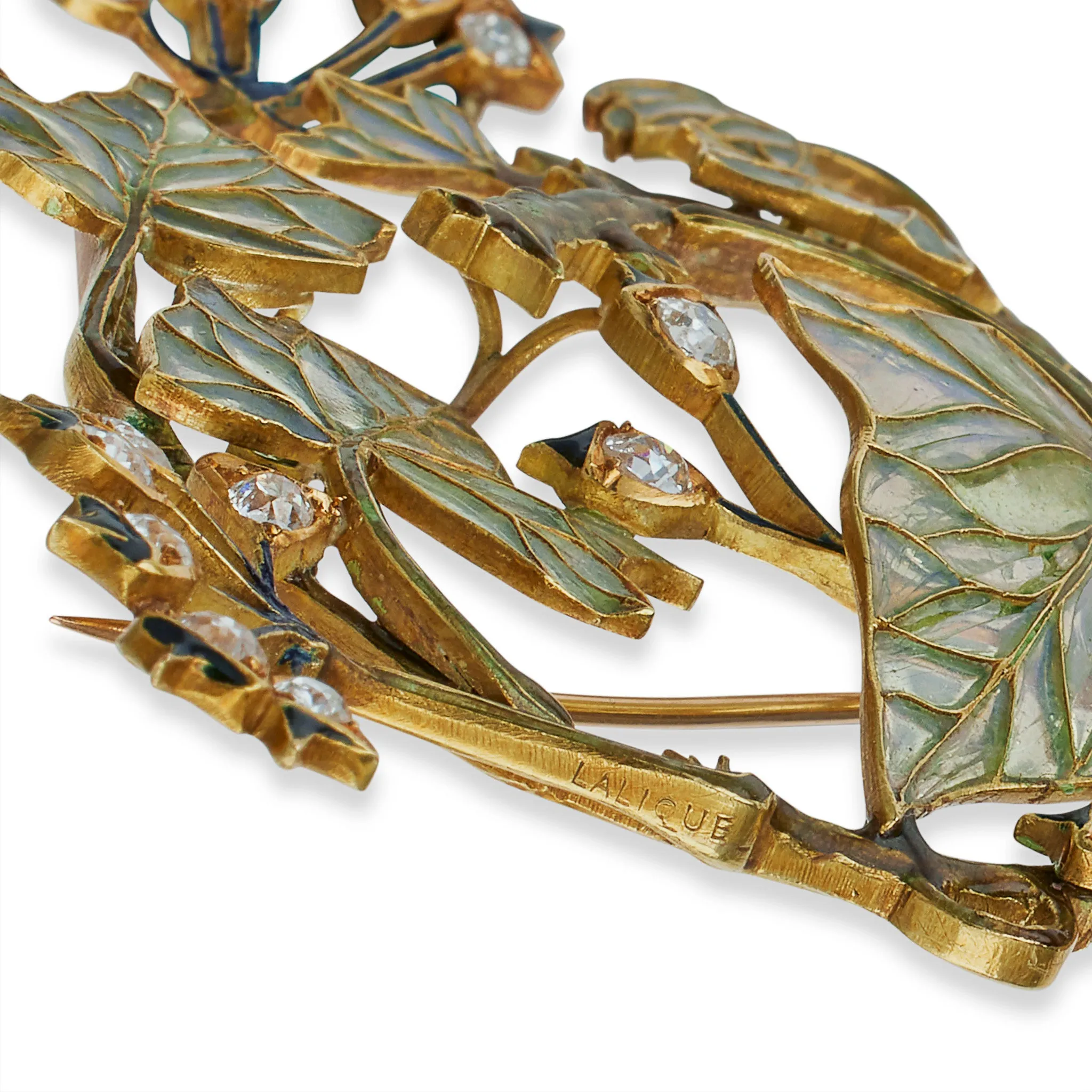 Ren Lalique "Ivy" Pendant Brooch/Necklace