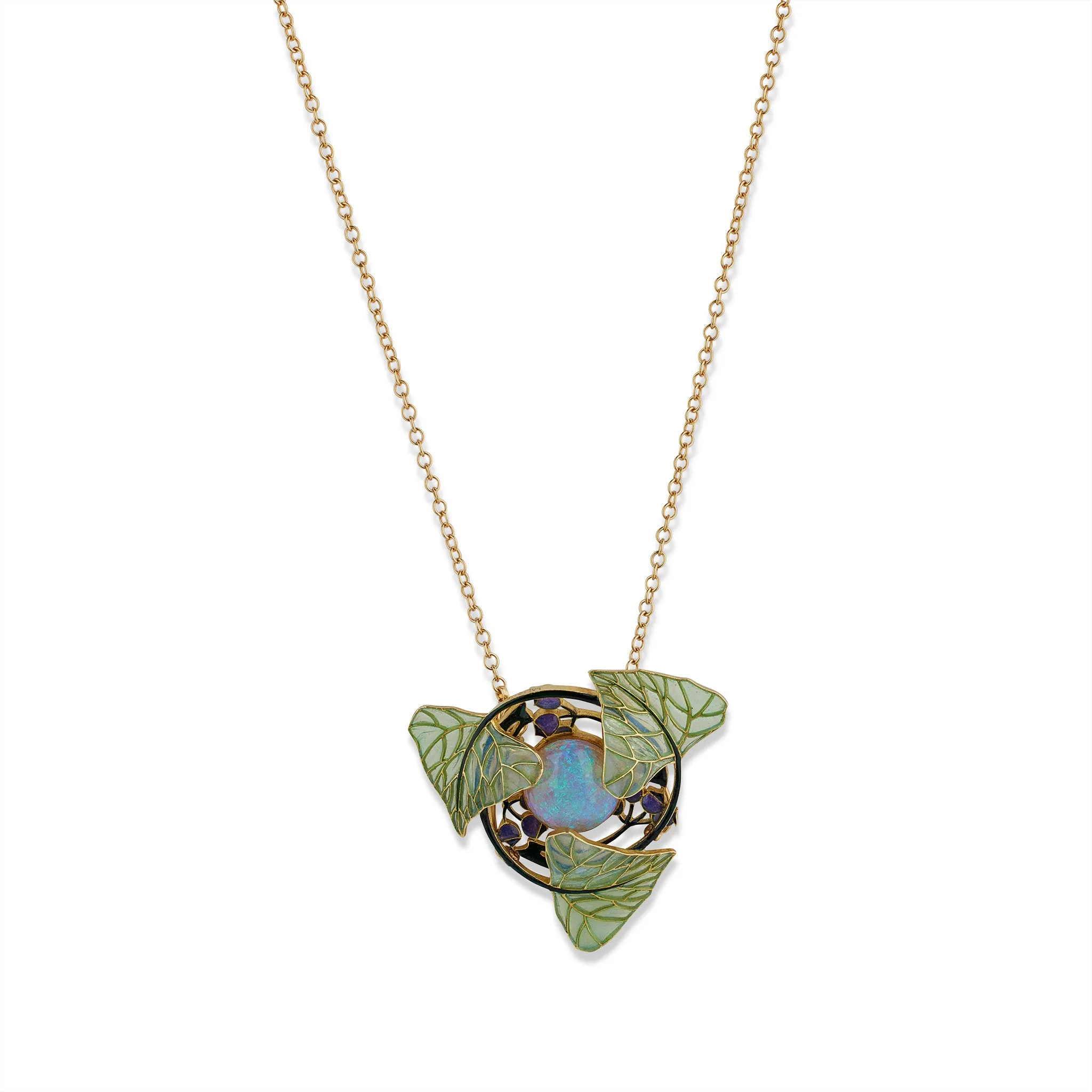 Ren Lalique "Poplar" Pendant Necklace