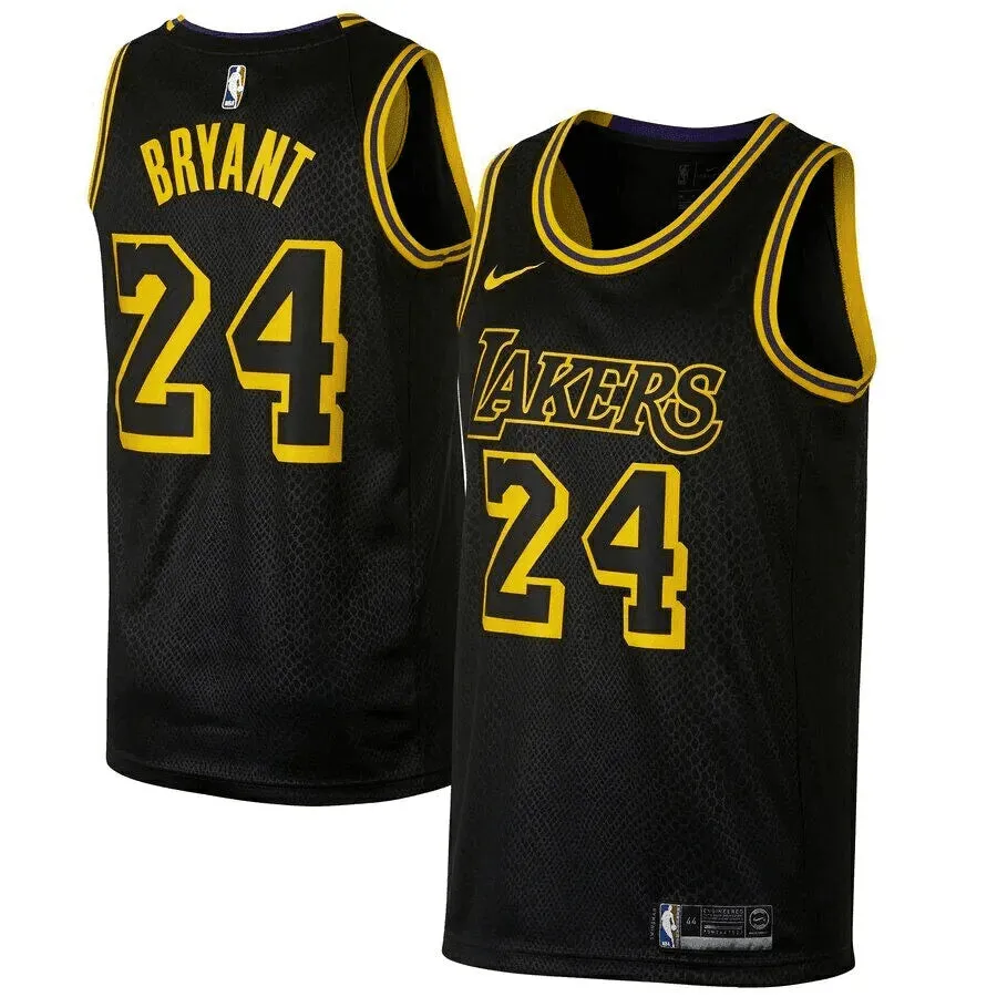 retro football jerseys Regata NBA Los Angeles Lakers Nike Black Mamba Edition Jersey Kobe Bryant 24 football fan backpacks