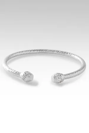 Rhodium Circle of Faith Tip-to-Tip Bracelet? in White Zircon