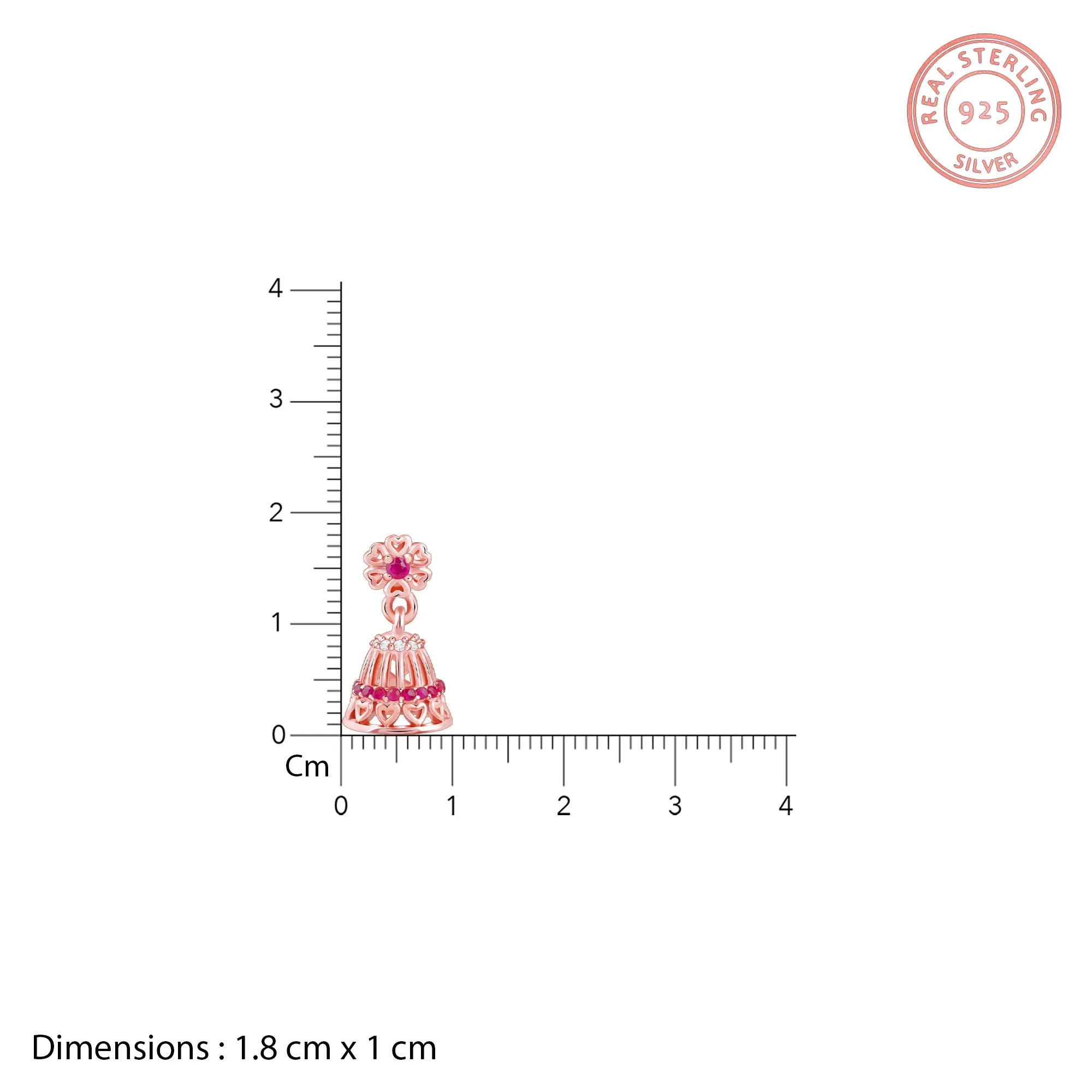 Rose Gold Ahilya Jhumki