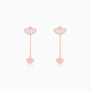 Rose Gold Brilliant Eyebright Dangler Earrings