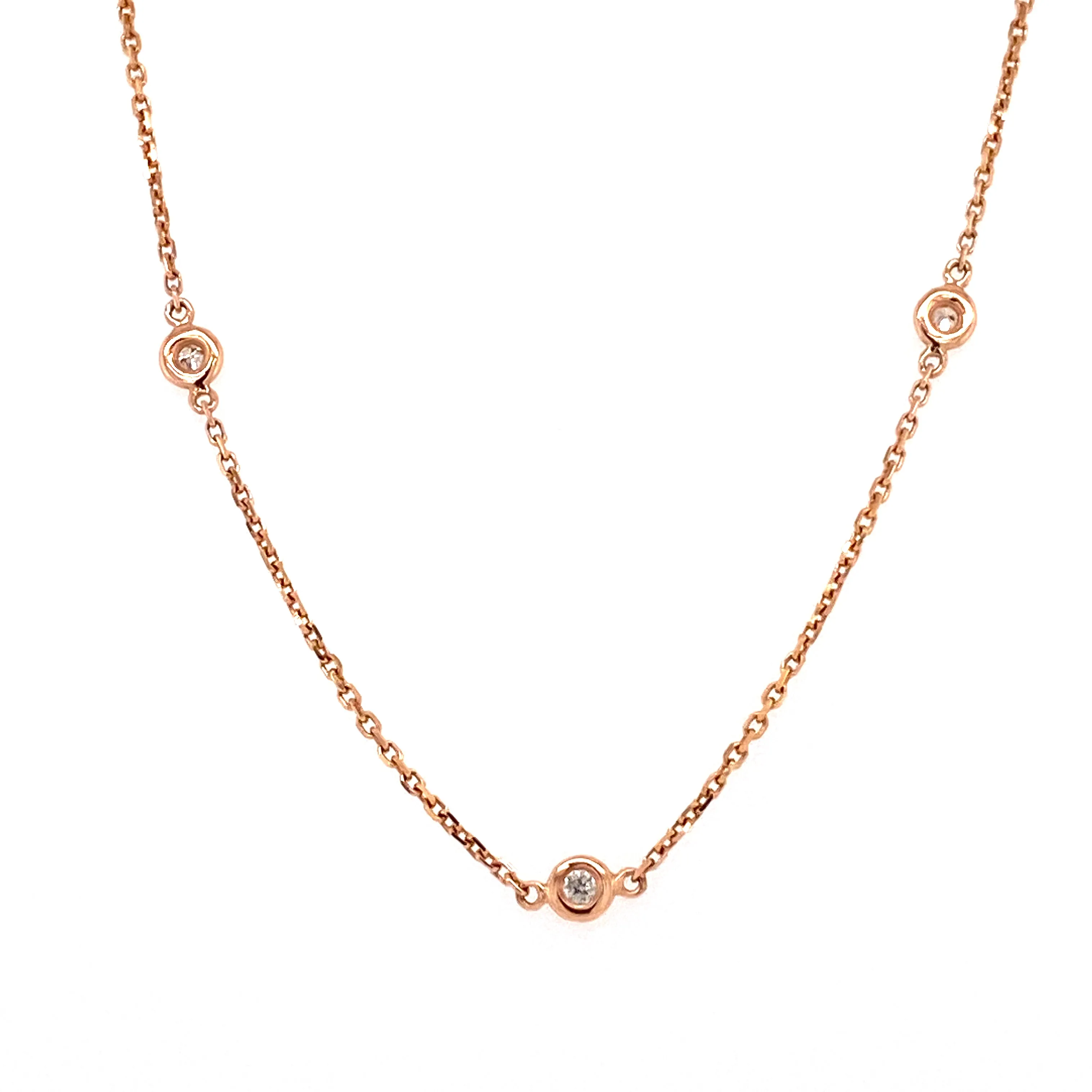 Rose Gold Diamonds by the Yard Necklace