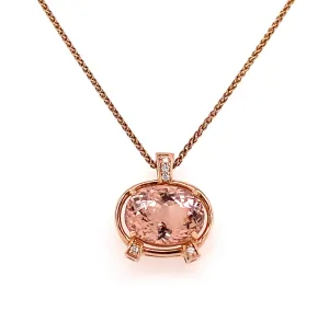 Rose Gold Morganite Pendant