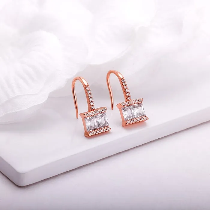 Rose Gold Sugar Crystal Earring