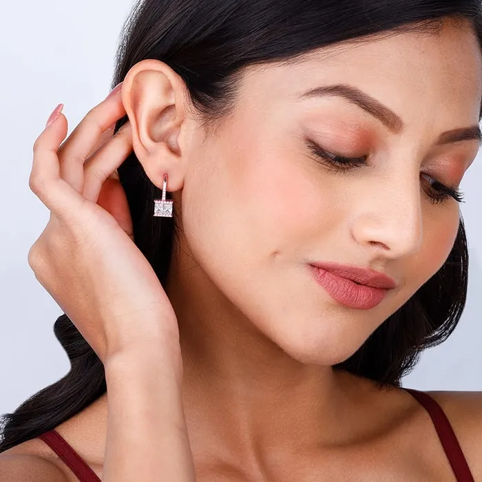 Rose Gold Sugar Crystal Earring