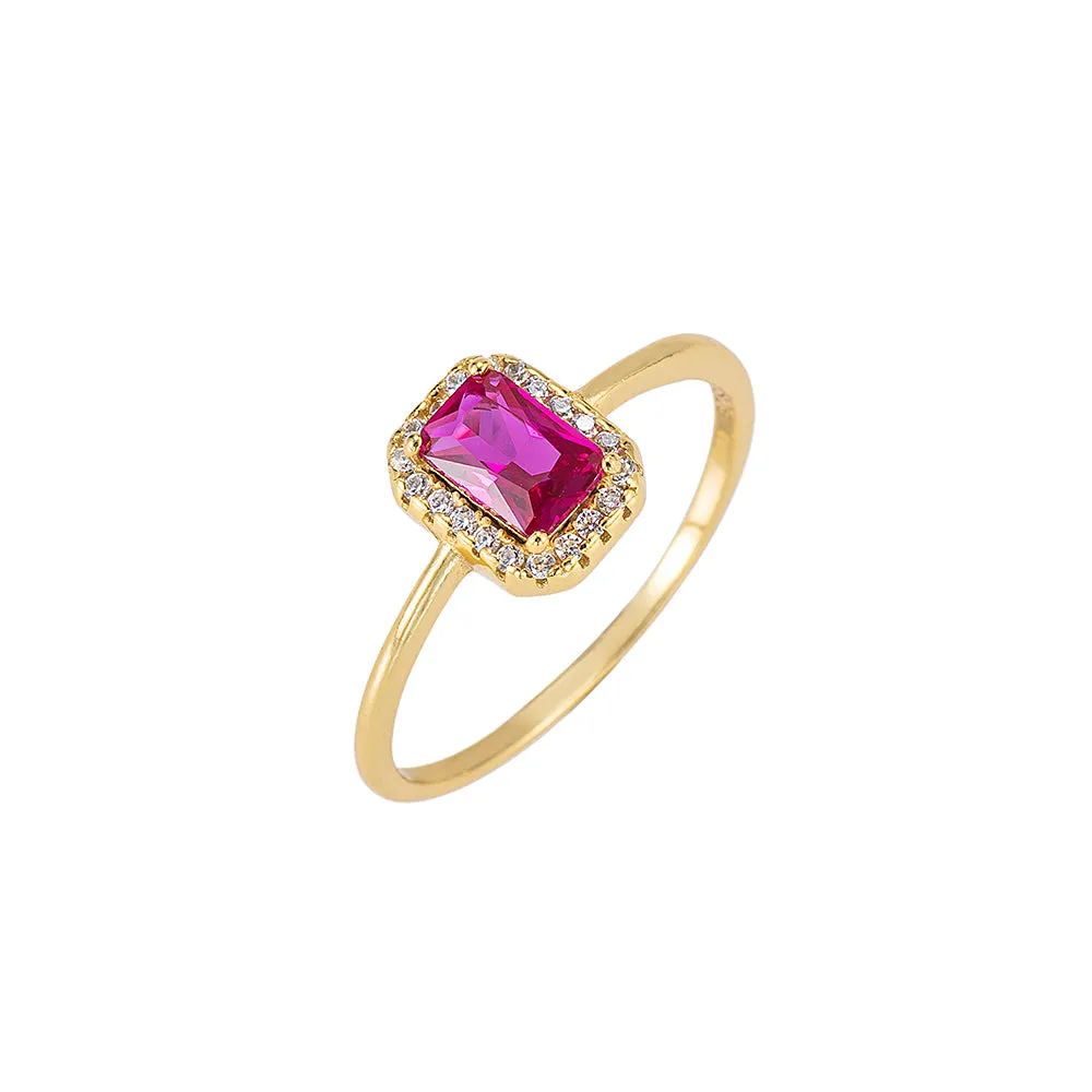 Ruby and CZ Ring