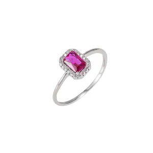 Ruby and CZ Ring