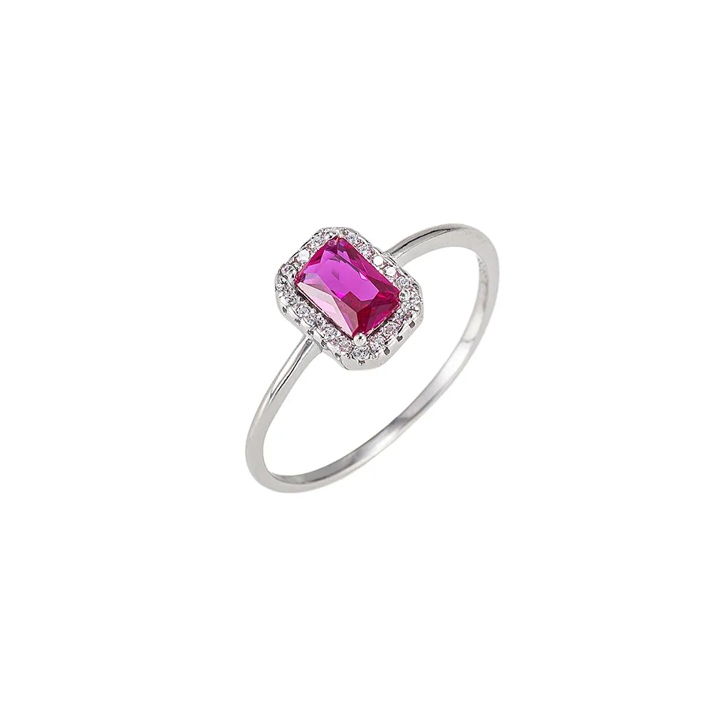 Ruby and CZ Ring