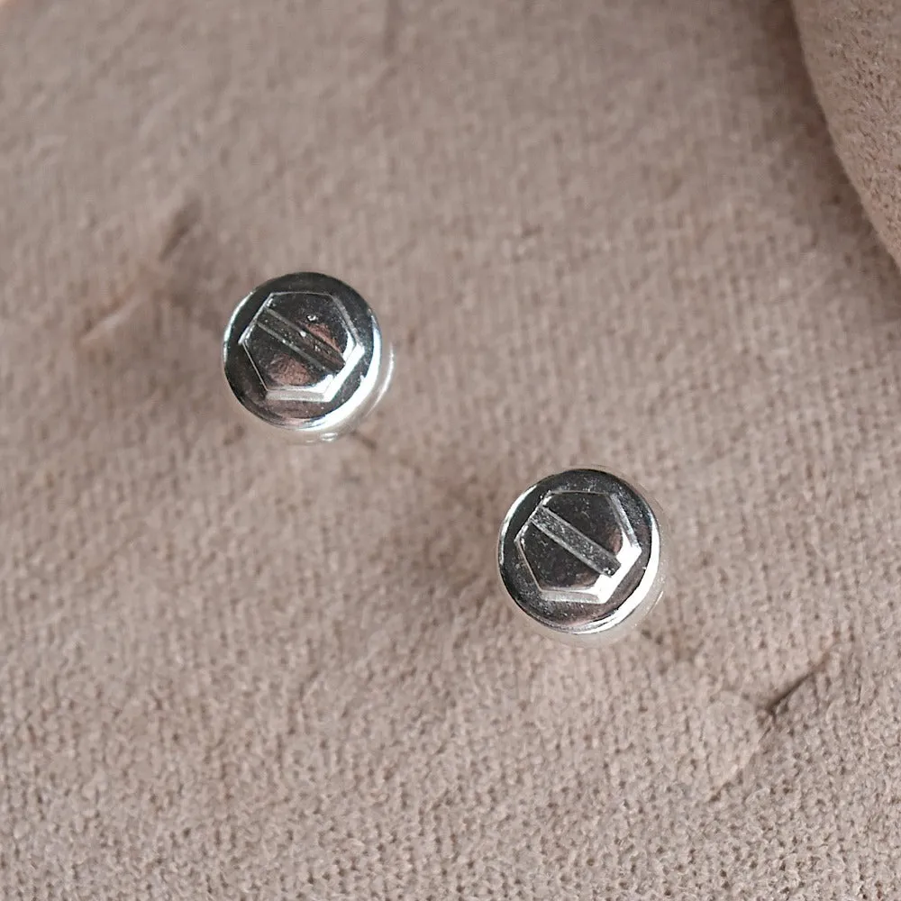 Screw & Washer Stud Earrings