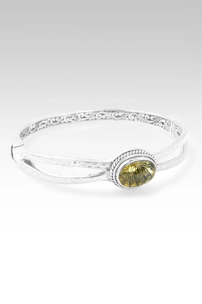Seek Wisdom Bangle? in Olive Quartz