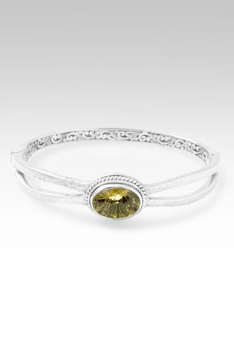 Seek Wisdom Bangle? in Olive Quartz