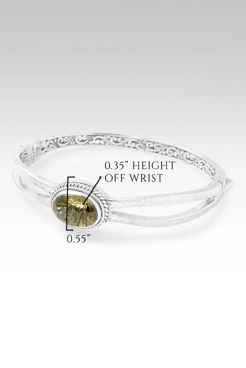Seek Wisdom Bangle? in Olive Quartz
