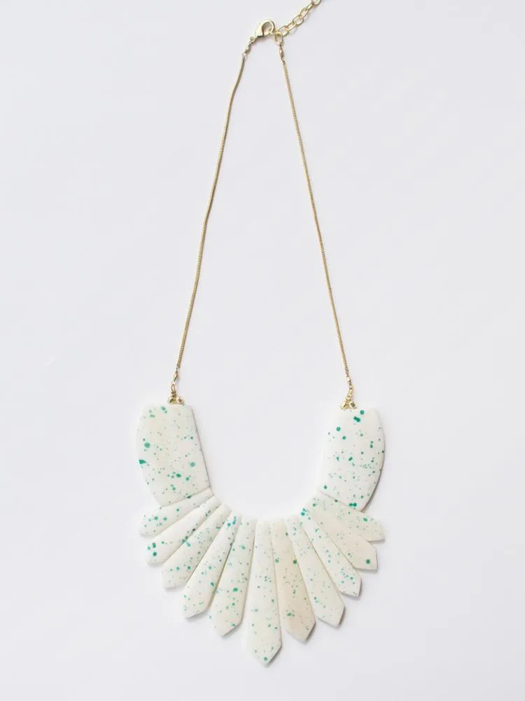 Seurat Speckle Necklace - Blue