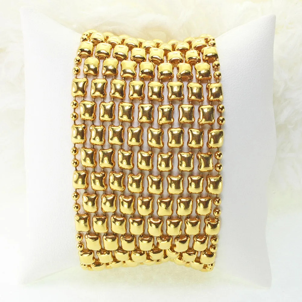 SG Liquid Metal BQ2?CG24K Gold 24K Finish Bracelet by Sergio Gutierrez