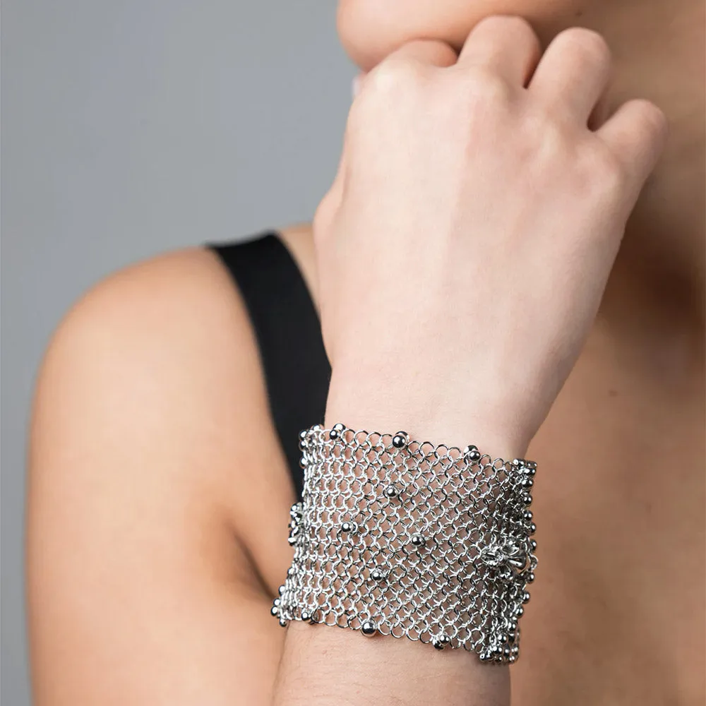 SG Liquid Metal CMB4-N Chrome Finish Bracelet by Sergio Gutierrez