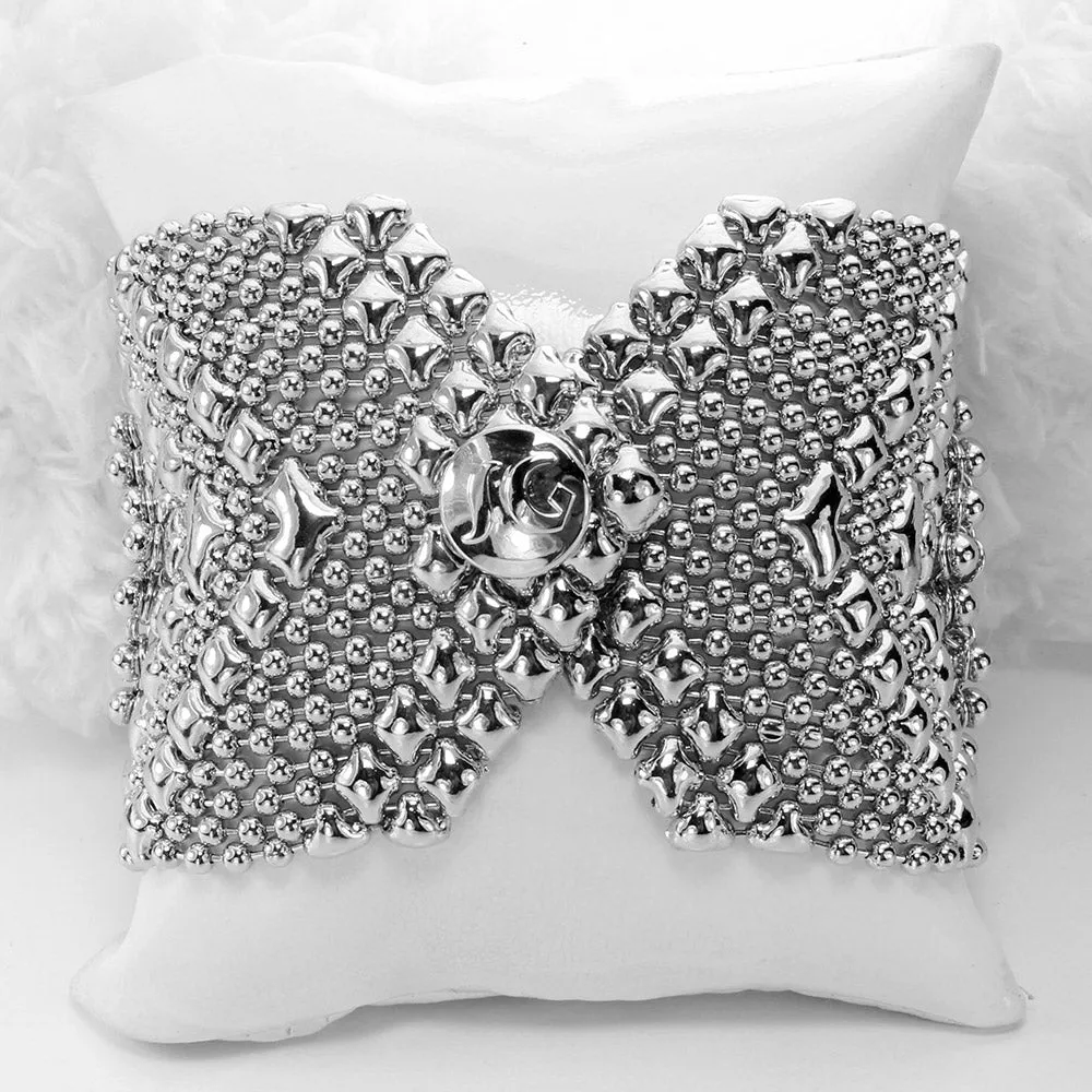 SG Liquid Metal CMB4-N Chrome Finish Bracelet by Sergio Gutierrez