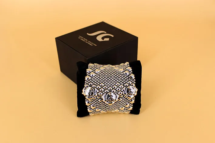 SG Liquid Metal PRB1-N TUQ ?C Chrome Finish and Turquoise Bracelet by Sergio Gutierrez