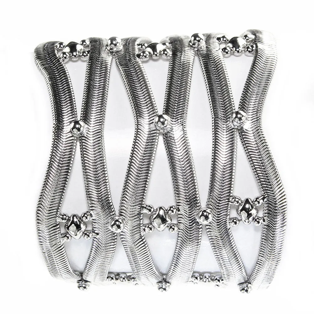 SG Liquid Metal SNB4-N Chrome Finish Bracelet by Sergio Gutierrez