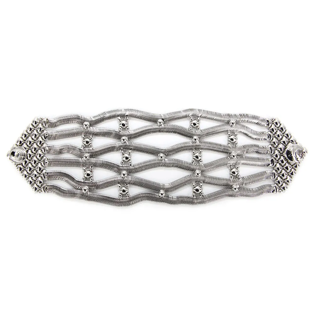 SG Liquid Metal SNB4-N Chrome Finish Bracelet by Sergio Gutierrez