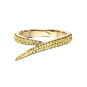 Shaun Leane Interlocking 18ct Yellow Gold Yellow Sapphire Single Ring