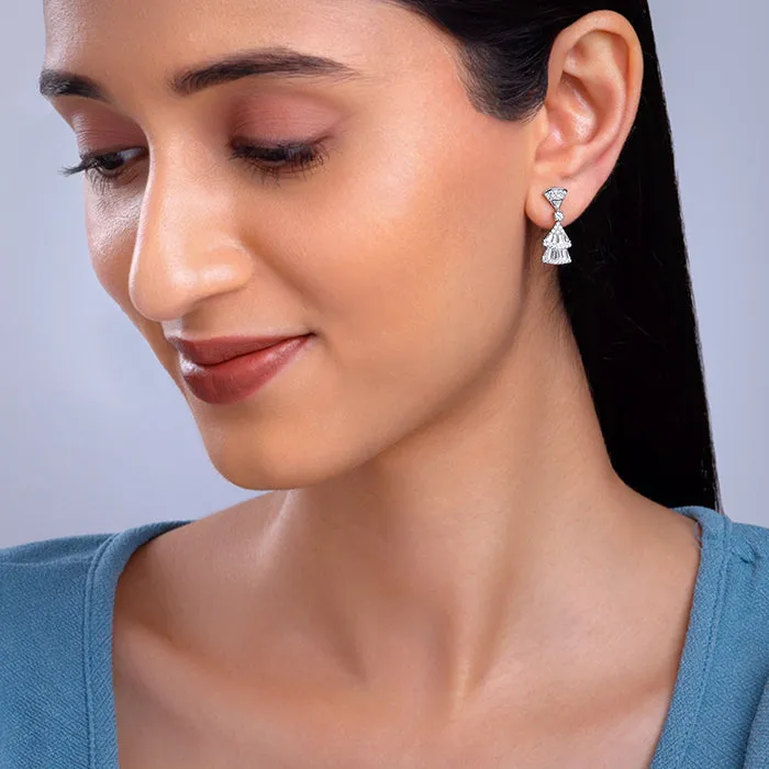 Silver Floraine Earrings
