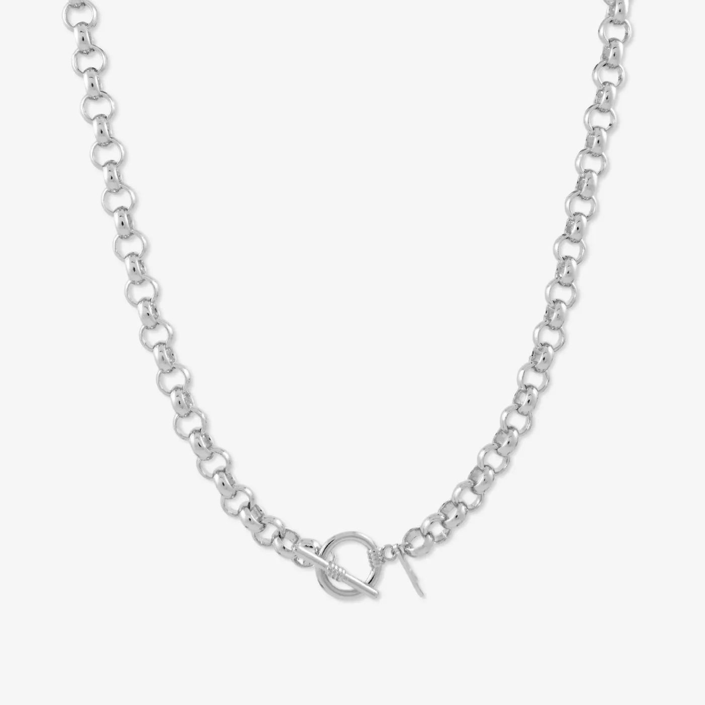 Silver Loop Breaker Necklace