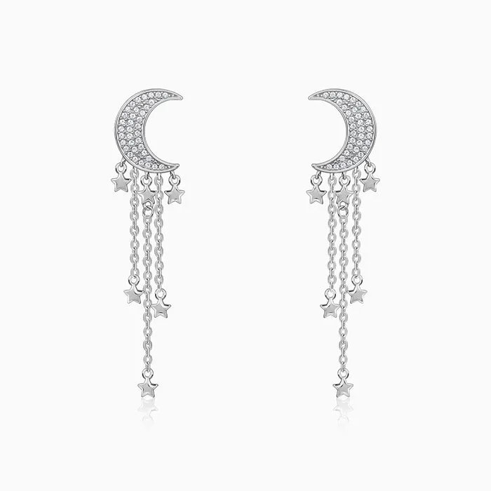 Silver Starry Star Danglers