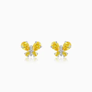 Silver Winged Bling Earrings