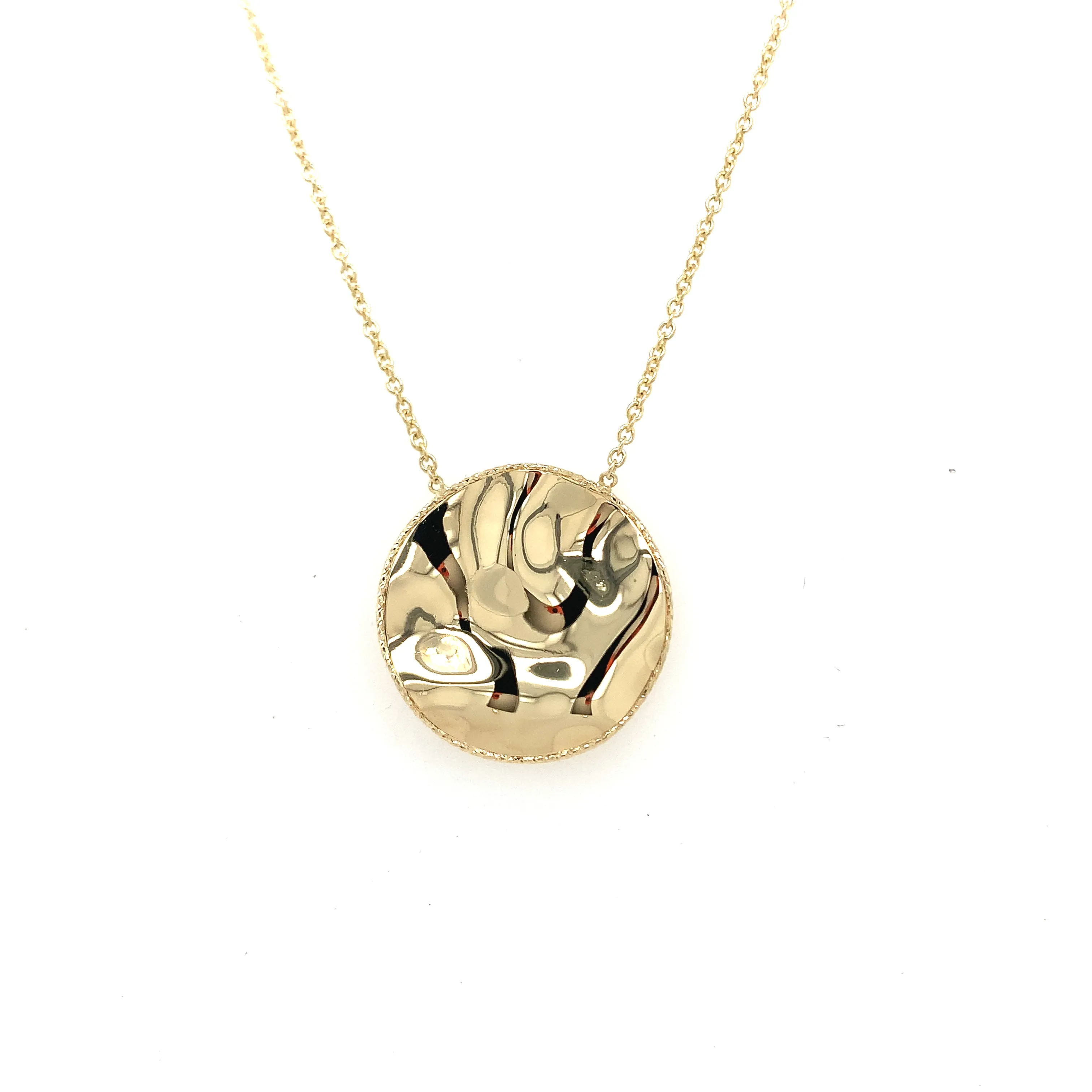 Simple Yellow Gold Polished Necklace