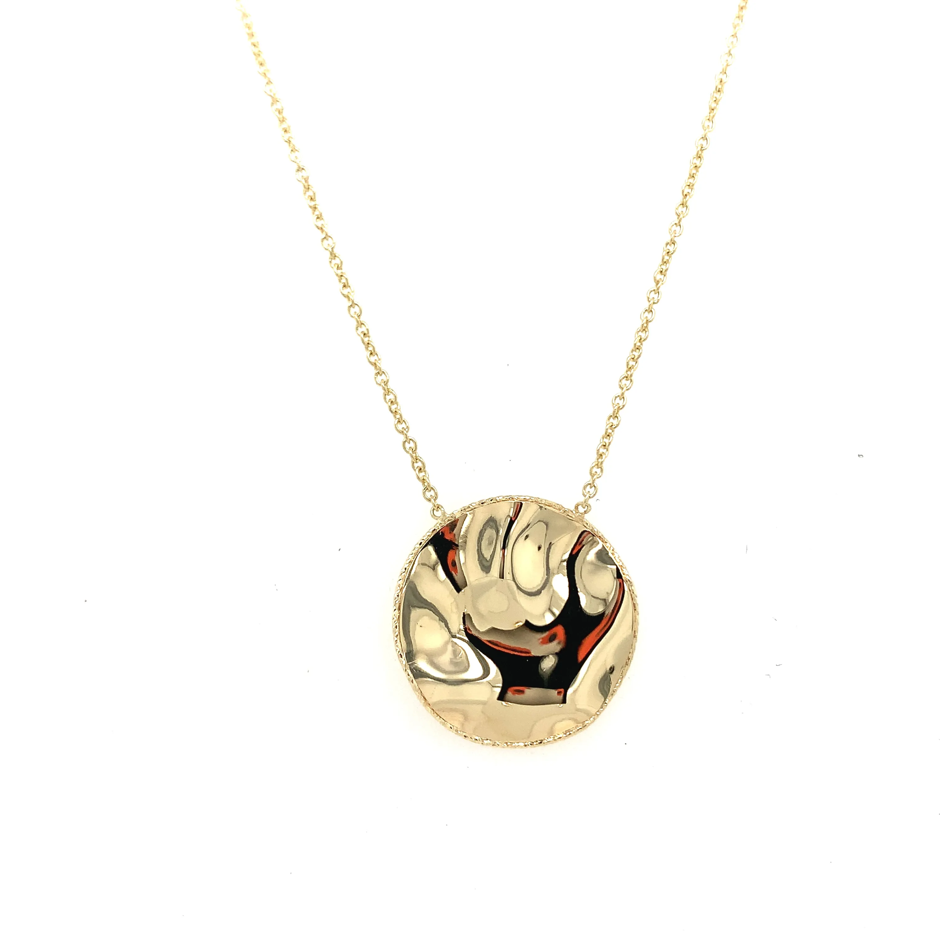 Simple Yellow Gold Polished Necklace