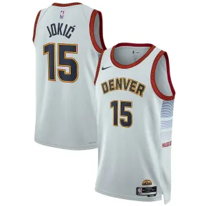 soccer fan jackets Regata NBA Denver Nuggets Nike City Edition Swingman Jersey 22/23 Nikola Jokic 15 football fan blankets