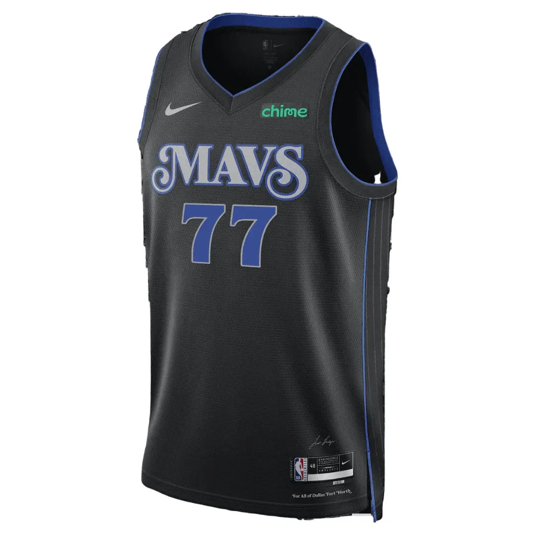 soccer fan mugs Regata NBA Dallas Mavericks Nike City Edition 23/24 Swingman Jersey Luka Doncic 77 football club posters