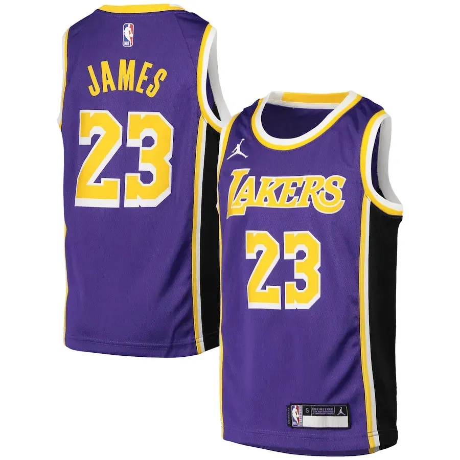 soccer fan scarves Regata NBA Los Angeles Lakers Jordan Statement Edition 2021 LeBron James 23 football stadium merchandise