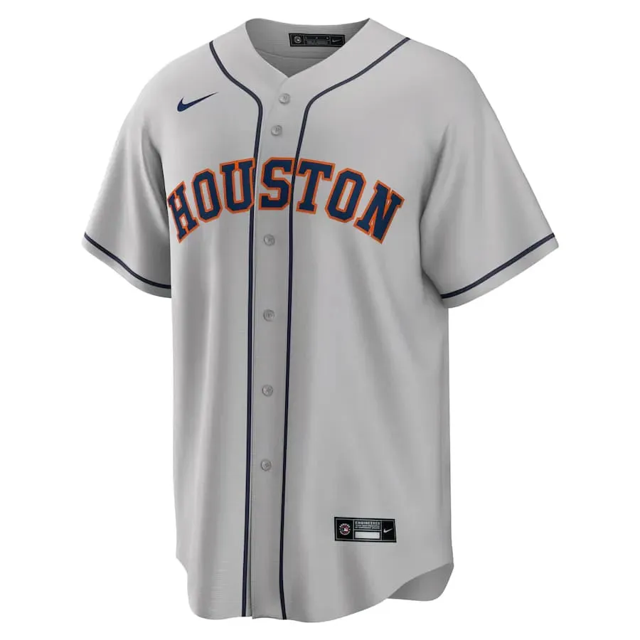 soccer fan stickers Camisa MLB Houston Astros Nike II Torcedor Masculina Cinza