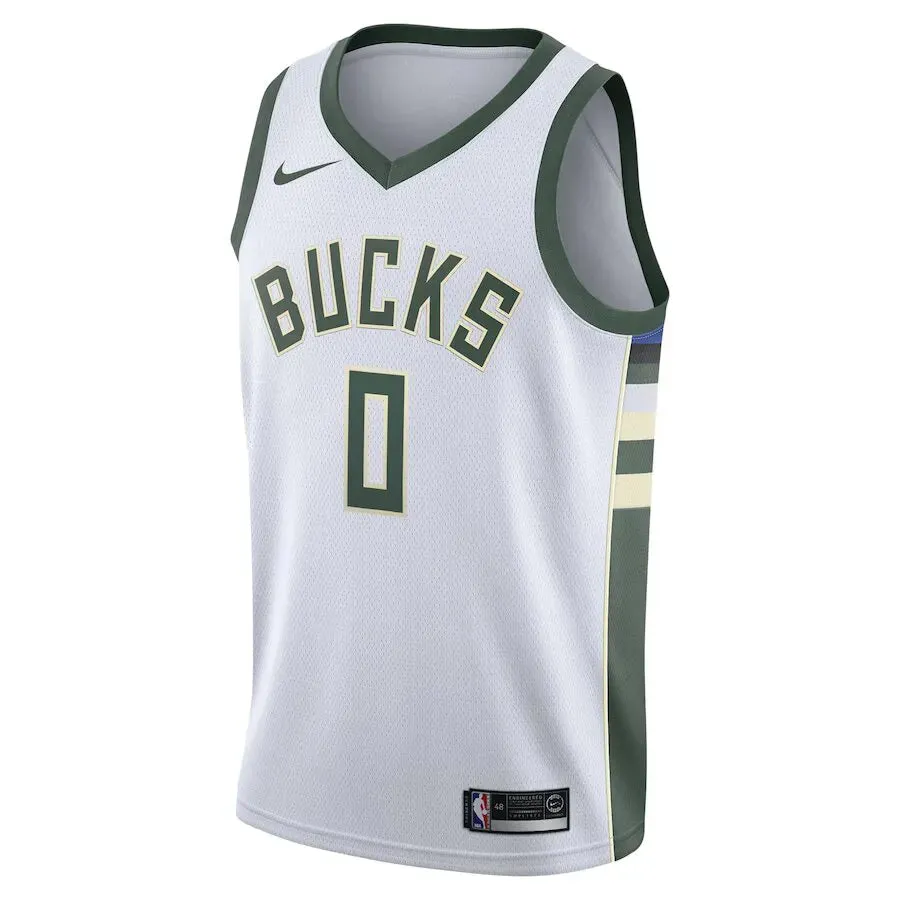 soccer fan wristbands Regata NBA Milwaukee Bucks Nike Association Edition Swingman Jersey Branca Damian Lillard 0