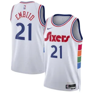 soccer match tickets Regata NBA Philadelphia 76ers Nike 24/25 City Edition Swingman Jersey Joel Embiid 21 football fan shoelaces