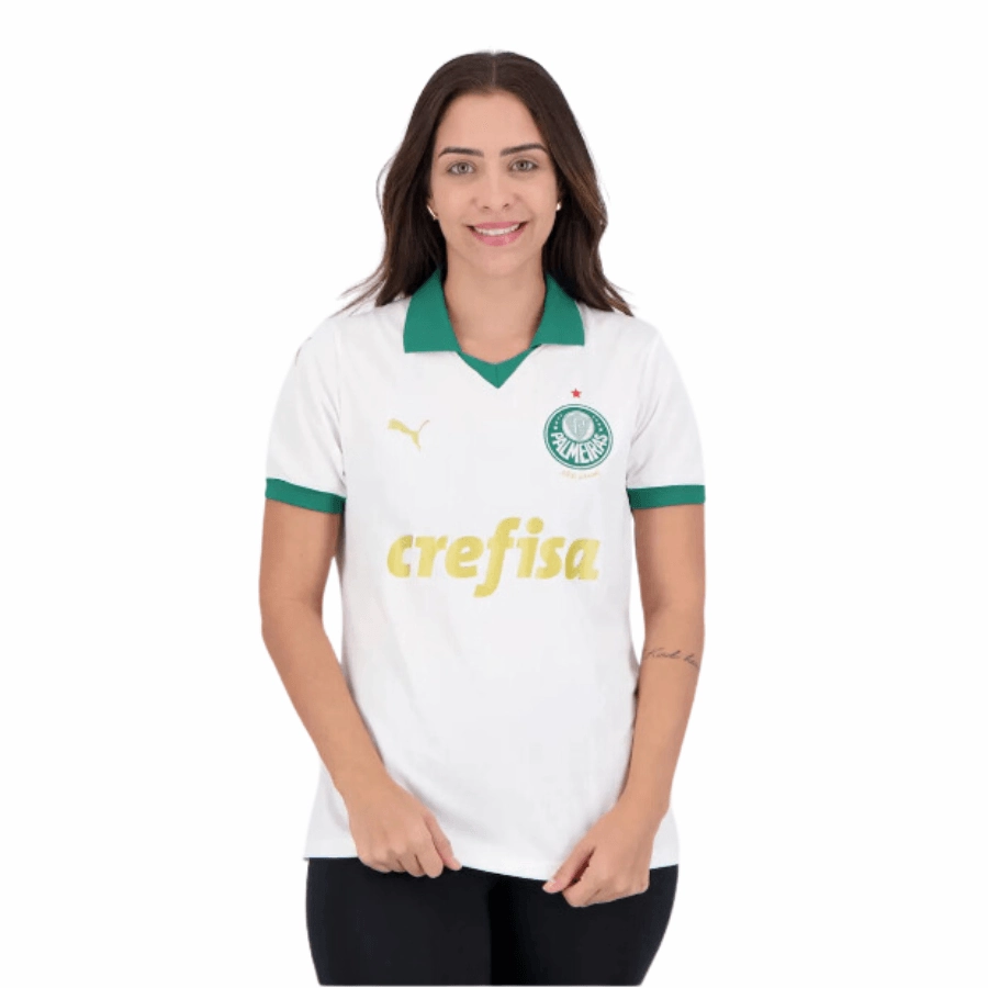 soccer fan backpacks Camisa Palmeiras II 24/25 - Verso - Feminina football fan wristbands