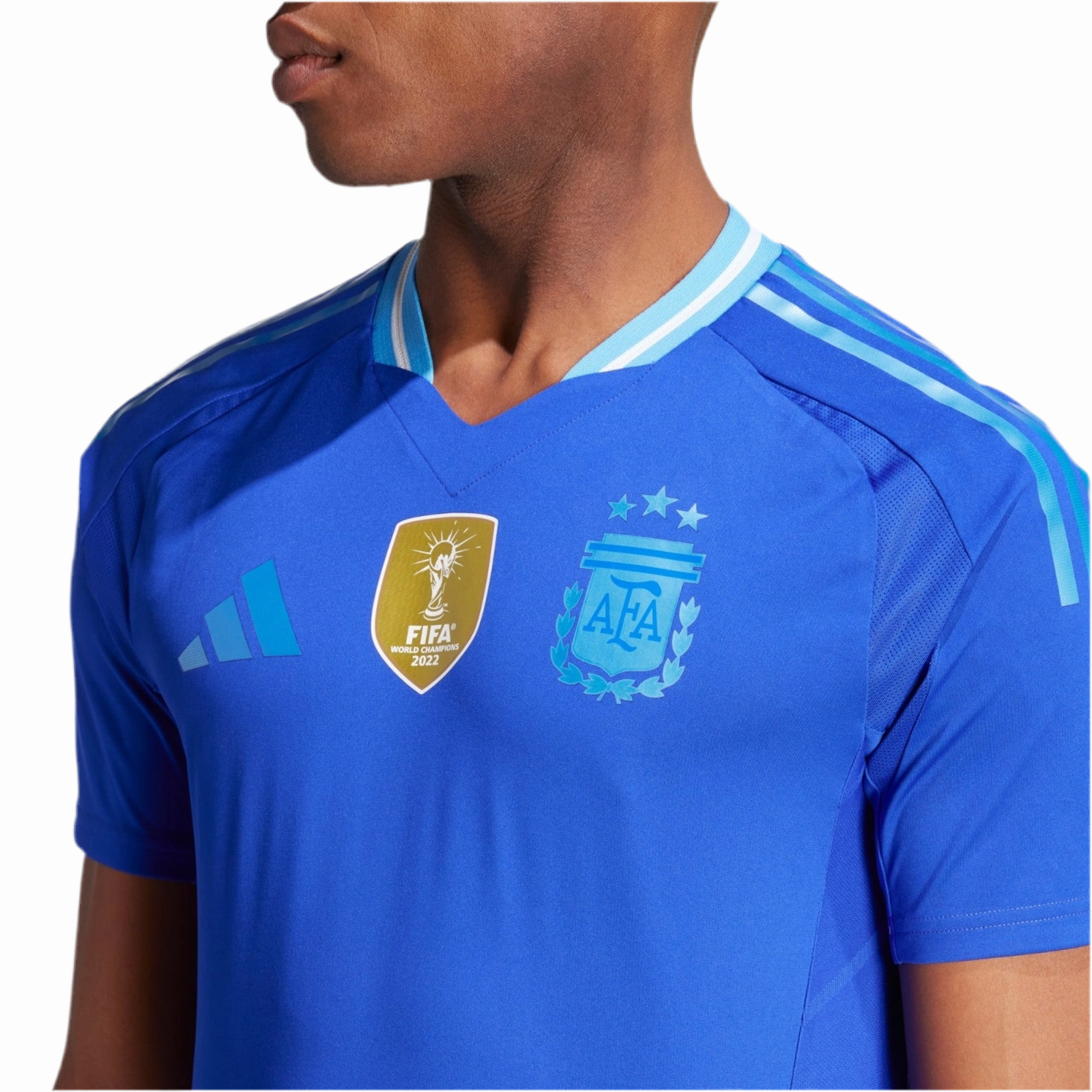 soccer fan pins Camisa Argentina II 24/25   Patch Copa 2022 - Verso - Jogador