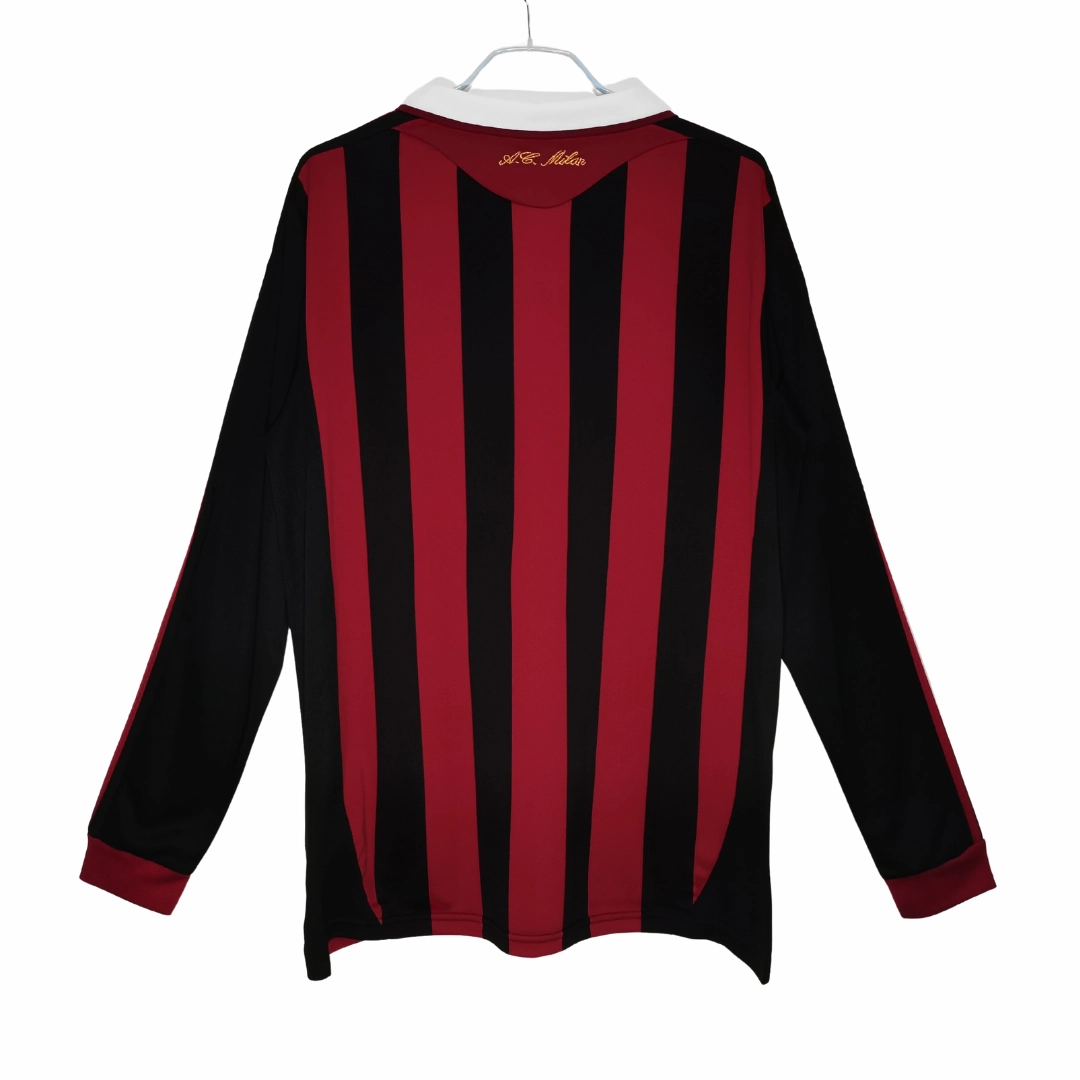 soccer fan wallets Camisa Milan I 09/10 - Verso Retr - Manga Longa